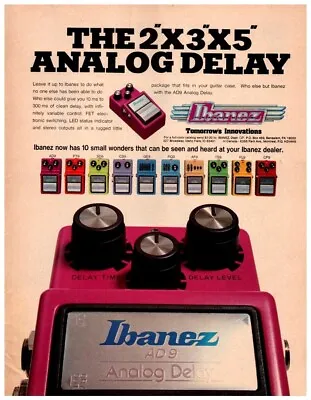 Ibanez 2X3X5 Analog Delay Ad9 Effects Pedal Print Ad 1982 • $9.37