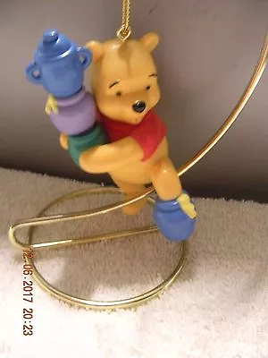 Disney Store - Classic Pooh  Ornament  - Pooh With Lots Of Honey Pots • $12