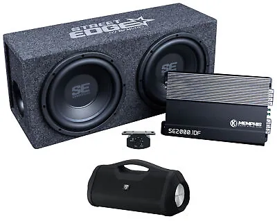 Memphis Audio SE210 10  200w Subwoofer+Amplifier+Sub Box+Home Bluetooth Speaker • $299.95