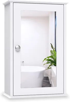 Bathroom Medicine Cabinet With Mirror Wall Mounted Adjustable Shelf White • $50