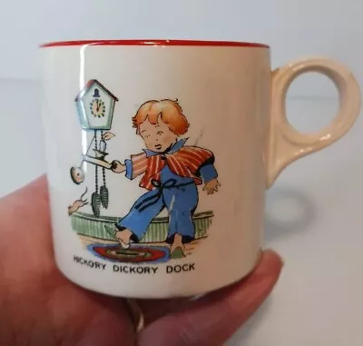 Vintage Child's Nursery Rhyme Cup - Hickory Dickory Dock • $6
