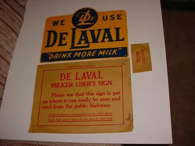 1956 Vintage We Use De Laval Cream Separators Tin Metal Farm Advertising Sign • $184.99