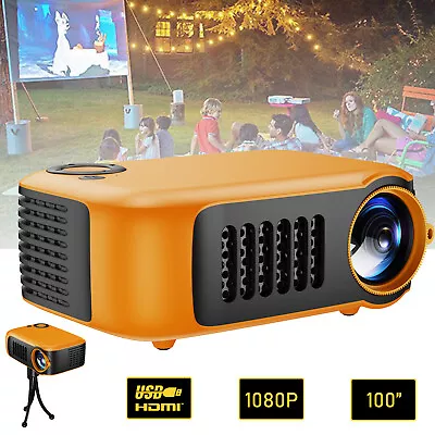 Smart Projector LED 1080p 1500 Lumen Portable Beamer Mini Theater Cinema Video • $33.99