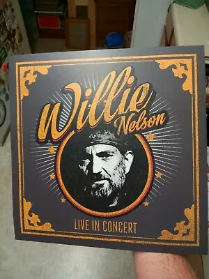 $5 • Buy Willie Nelson Live In Concert 1-Sided Flat Square Poster 12x12 