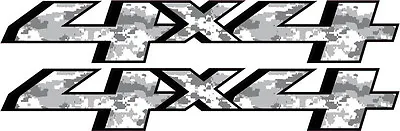 2014-2016 Aftermarket 4x4 SNOW CAMO Replacement Decals Sticker Set 4WD Chevy GMC • $10.99