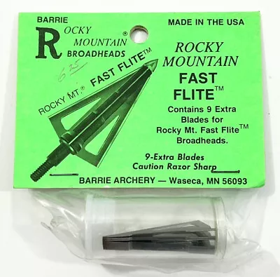 Barrie Rocky Mountain Broadhead 9 Extra Blades For Fast Flite And Legend NEW • $10.94