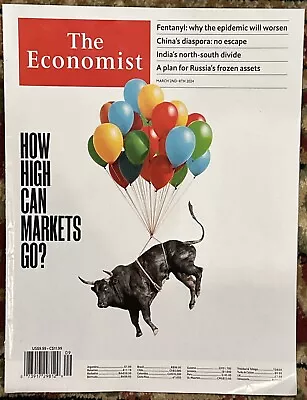 The Economist Magazine March 2nd-8th 2024 How High Can Markets Go • $7.77