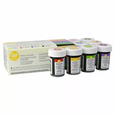 Wilton Concerntrated Colour Icing Set - 8 Gel/Paste • £16.95