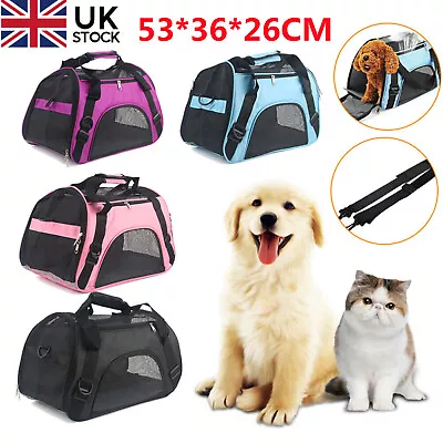 View Details Large Pet Carrier Bag AVC Portable Soft Fabric Fold Dog Cat Puppy Travel Bag UK • 11.59£