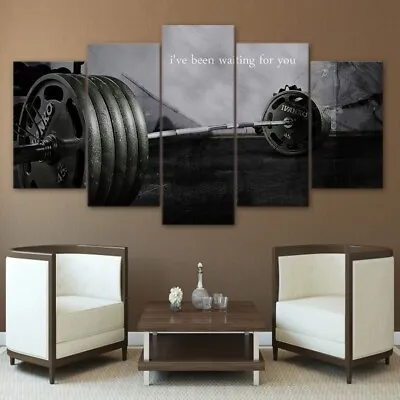 Modern Poster Gym Quote 5Pcs Wall Art Canvas Painting Picture Room Home Decor • $22.95