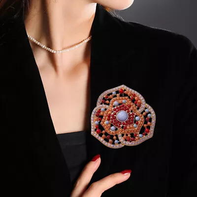 Medieval Brooch Palace Baroque Flower Light Luxury Noble Versatile Accessory Pin • $7.69