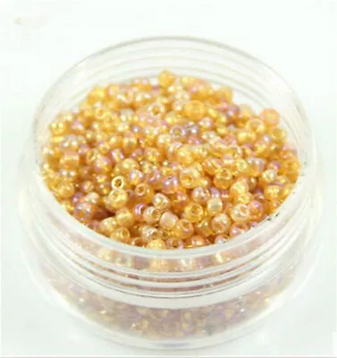 $0.12 • Buy 500Pc2Mm Yellow Ab Czech Glass Spacer Loose Beads Bracelet Jewelry Findings