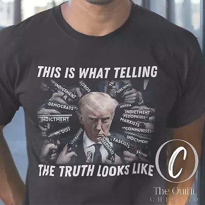 Funny Trump Truth T Shirt Anti Biden FJB Political Patriotic Ultra Maga Shirts • $20.98