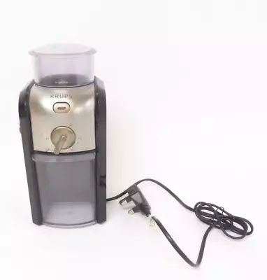 Krups GVX2 Burr Grinder Coffee Bean Grinder Expert Black PAT Tested Z2 Y226 • £5.95