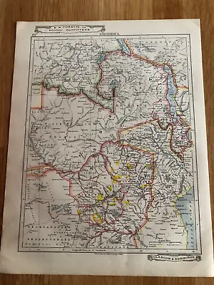 1907 R.w. Forsyth Map -  Central Africa East & Rhodesia • £24.99