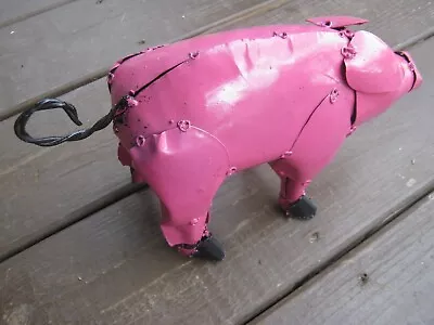 Metal Art Small Pink Pig Yard Ornament $32 Each • $32