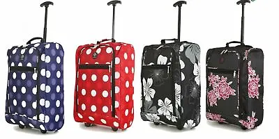 £21.99 • Buy 55cm Cabin Trolley Wheeled Holdall Hand Luggage Flight Bag Travel Suitcase