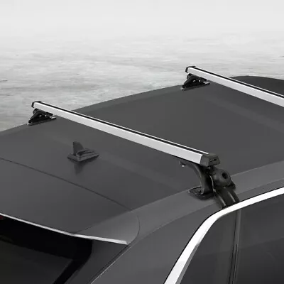 Universal Car Roof Rack 1450mm Cross Bars Aluminium Silver Adjustable Brackets C • $81.75