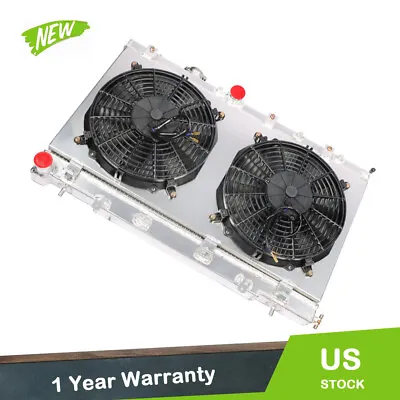 2-ROW Aluminum Core Racing Radiator+12v Fan Shroud For 02-07 Impreza Wrx Sti • $156.73