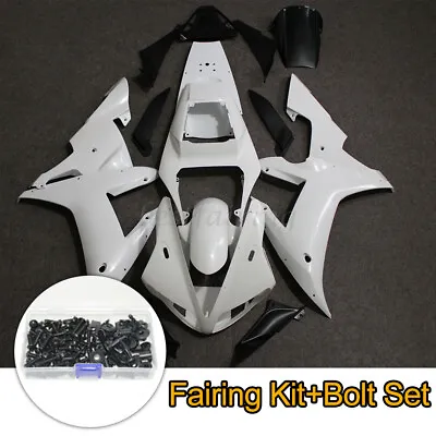 Unpainted Fairing Kit + Bolts For Yamaha YZF R1 2002 2003 ABS Injection Bodywork • $238