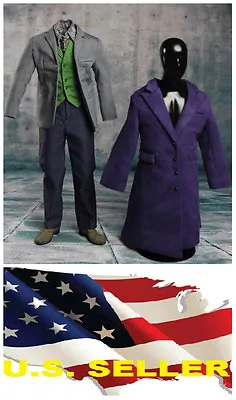 1/6 Joker Heath Ledger Costume Suit 3.0 Batman For DX01 DX11 Hot Toys Set ❶USA❶ • $65.98