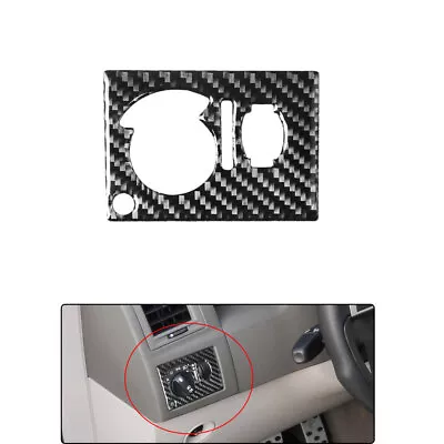 Vehicle Carbon Fiber Dim Light Control Frame Sticker Decal For 2008 Chrysler 300 • $40.69