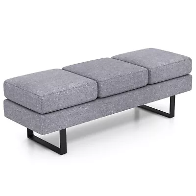 Waiting Room Bench Long Seating Upholstered Salon Reception Bench Office Chair • £97.95