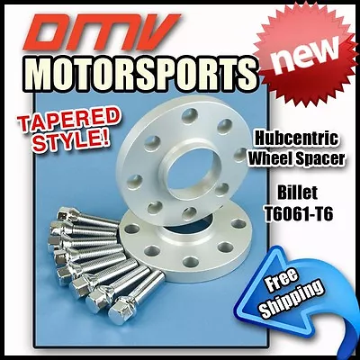 17MM Hubcentric Wheel Spacers Silver Tapered Bolts Volkswagon 4x100 57.1 12x1.5 • $24.99