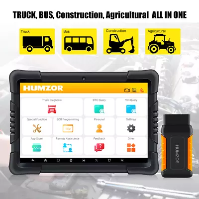 ND566 Bluetooth Tablet Heavy Duty Truck OBD2 Scanner Full System Diagnostic Tool • $672.60