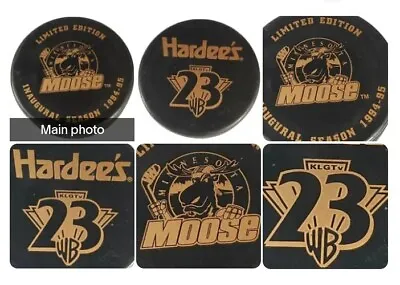 1994-95 Limited Edition Minnesota Moose Hardees Warner Bros Sponsor Puck Gem • $39.99