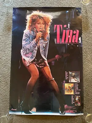 TINA TURNER 'LIVE' Vintage Promo Poster 1985 Capitol Records With Window Decal! • $59.95