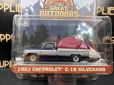 2022 Greenlight 1982 Chevrolet Silverado C-10 Silverado With Tent 1:64 • $4.99