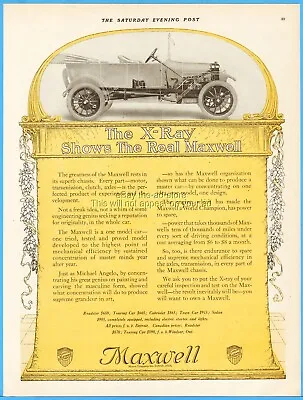 $21.24 • Buy 1917 Maxwell Motor Corp Detroit Michigan Touring Car X-Ray Open Automobile Ad