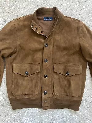 Polo Ralph Lauren Brown Suede A-1 Bomber Size S 100% Suede • $325