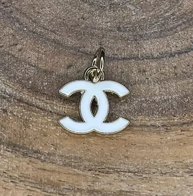 Chanel Gold And White CC Charm ; 16mm • $20