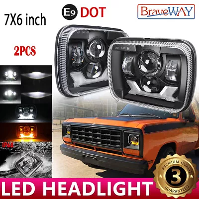 Fit Mazda B2000 B2200 B2600 RX-7 GLC Pickup 2pcs 7x6  Led Headlights Hi/Low Beam • $57.99