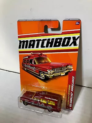 Matchbox Emergency Response '63 Cadillac Ambulance #55 Red • $8.95
