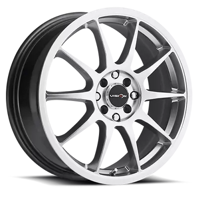 16X7 Vision Street 425 Bane 4x100 4x108 Hyper Silver Wheel Rim (QTY 4) • $659