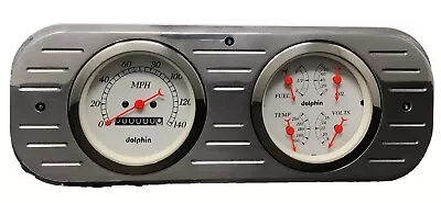 1937 1938 Chevy Car 2 Gauge Dash Panel Quad Style Set Mechanical White • $582.58