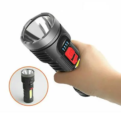 Handheld Waterproof LED Torch Flashlight Mountain Bicycle Light Lamp Kit • £9.17