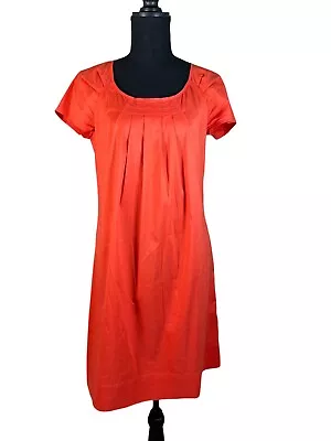 Marc O’Polo Lightweight Cotton Blend  Dress Size 36 US M Orange Coral Minimalist • £38.51