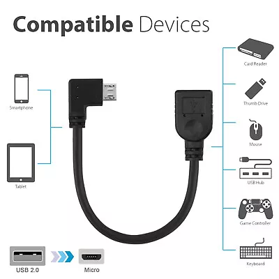 Micro USB OTG To USB 2.0 Adapter Cable For Samsung Galaxy S7/S6/S6 Edge/Note 4/3 • $9.49