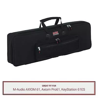 Gator Slim Keyboard Gig Bag Fits M-Audio AXIOM 61 Axiom Pro61 KeyStation 61ES • $129.99