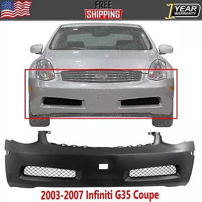 New Front Bumper Cover Primed Plastic For 2003-2007 Infiniti G35 Coupe IN1000122 • $186.07