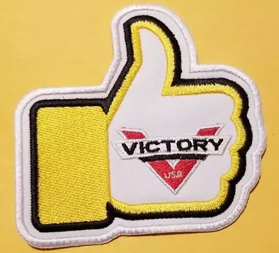 Thumbs Up For Victory Motorcycles Worldwide Shipping Embroidered Patch * • $7.60