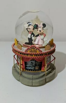 Disney Mickey And Minnie Mouse 70 Years In Show Biz Colony Theater Snow Globe • $20
