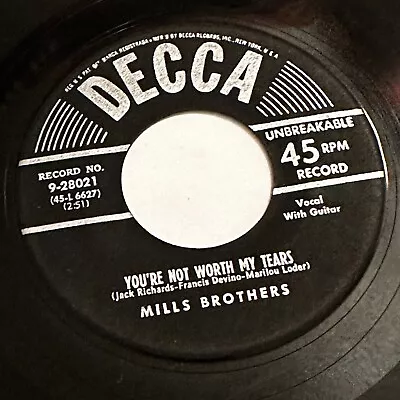 THE MILLS BROTHERS High And Dry 45 7  POP VOCAL Record Vinyl Decca Records  • $16.55