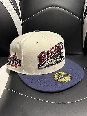 7 1/4 - Topperz Buffalo Bisons Cream Metallic New Era Hat • $39.99