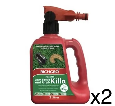 2x Richgro 2L Hose On Lawn Beetle And Grub Killa - Fast Shipping • $75