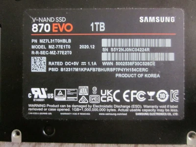 $63 • Buy Samsung 870 Evo  V-nand Ssd  1 Tb